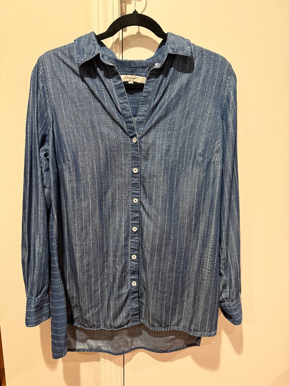 Foxcroft Brycen Shirt in Stitch Stripe (8)
